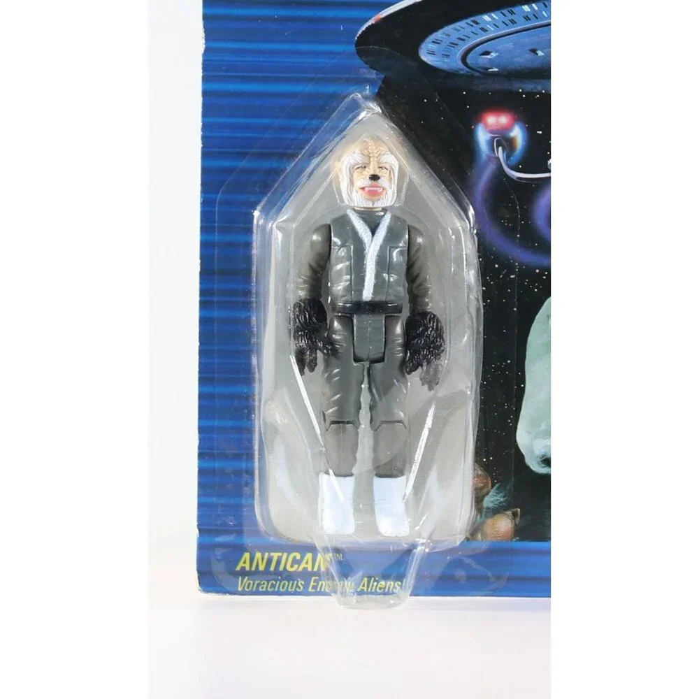 Star Trek TNG Galoob Action Figures William Riker & Antican 1988 Sealed Cards - Picture 6 of 7